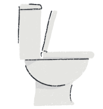 rotina: ir a casa de banho